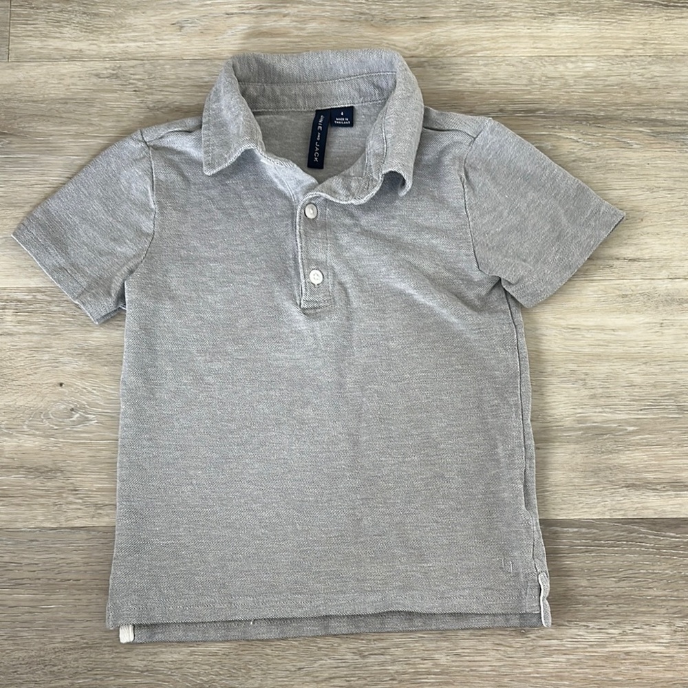 Janie and Jack Gray Polo Short Sleeve Classic